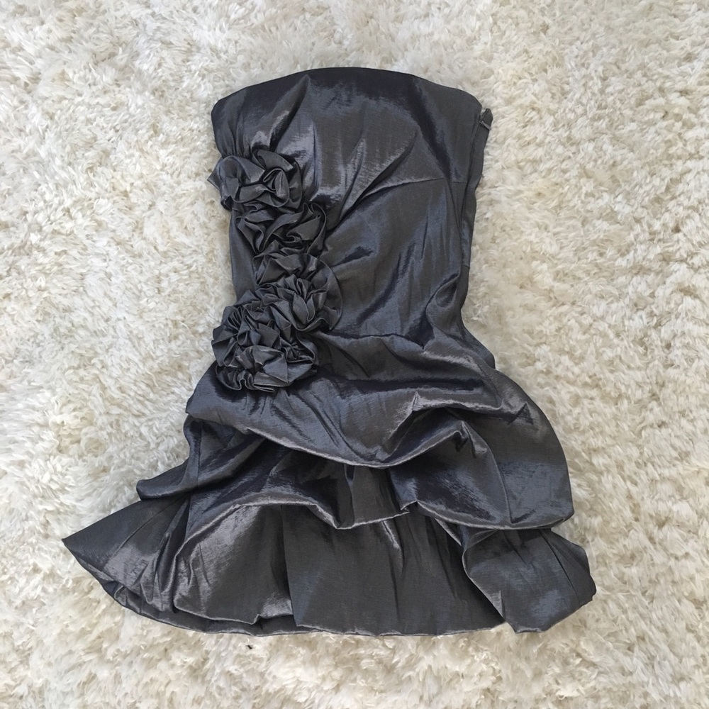 Flattering Semi-Formal Dress - dark gray